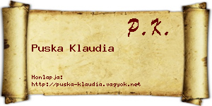 Puska Klaudia névjegykártya
